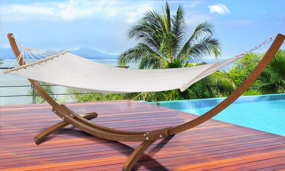 Container Door Ltd Wooden Hammock Stand & Hammock 29