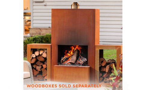 Pinacate corten terrace fireplace web1