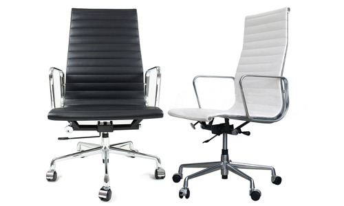 Black white replica eames high back office chair 1333 web1