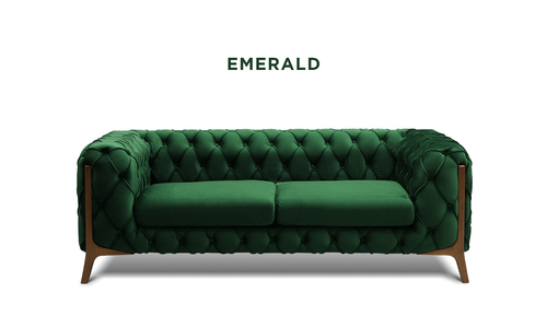 New emerald diablo velvet button 2 seater sofa web