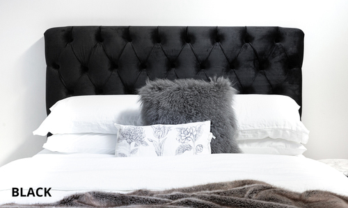 New black kingston velvet tufted headboard web1