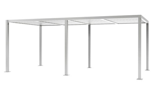 6x3 matte white aluminium pergola 2356 web1