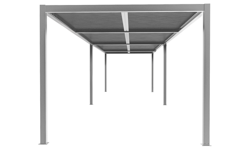 8x3 matte grey aluminium pergola 2357 web1