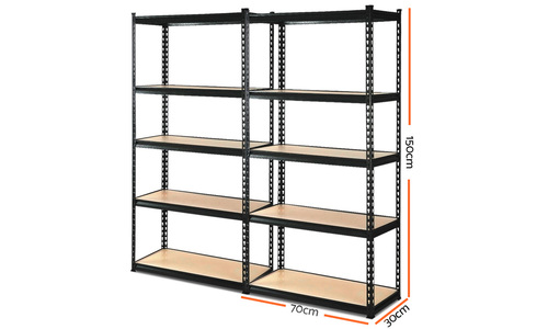 Set of 2 giantz 5 tier industrial shelving unit web1