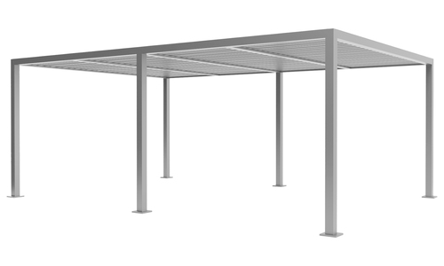 6x4 matte grey aluminium pergola 2358 web1