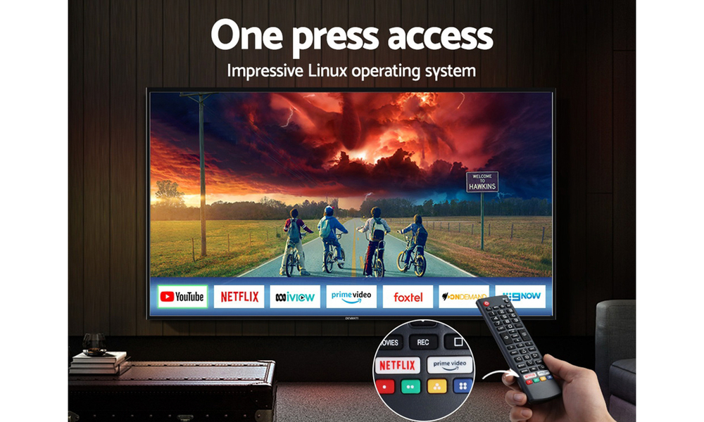 Devanti led smart tv 65 inch 4k uhd lcd tv television netflix 2964 web3