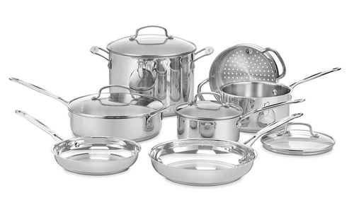 Cuisinart chef's classic stainless steel 11 piece cookware set 2877 web1
