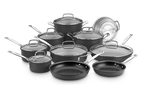 Cuisinart chef's classic hard anodized non stick 17 piece cookware web1
