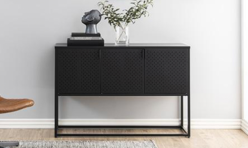 Kasper sideboard 3 doors 120cm black 2893 web1