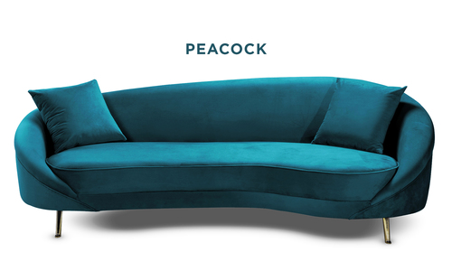 New peacock gracie velver couch web