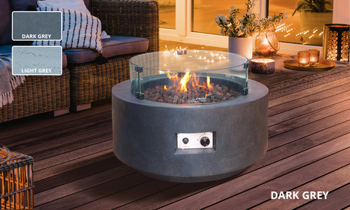 Sonoma outdoor concrete gas fire pit with swatches 3308   web1