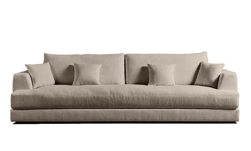 Taupe naxos linen 3 seater sofa 3332   web1