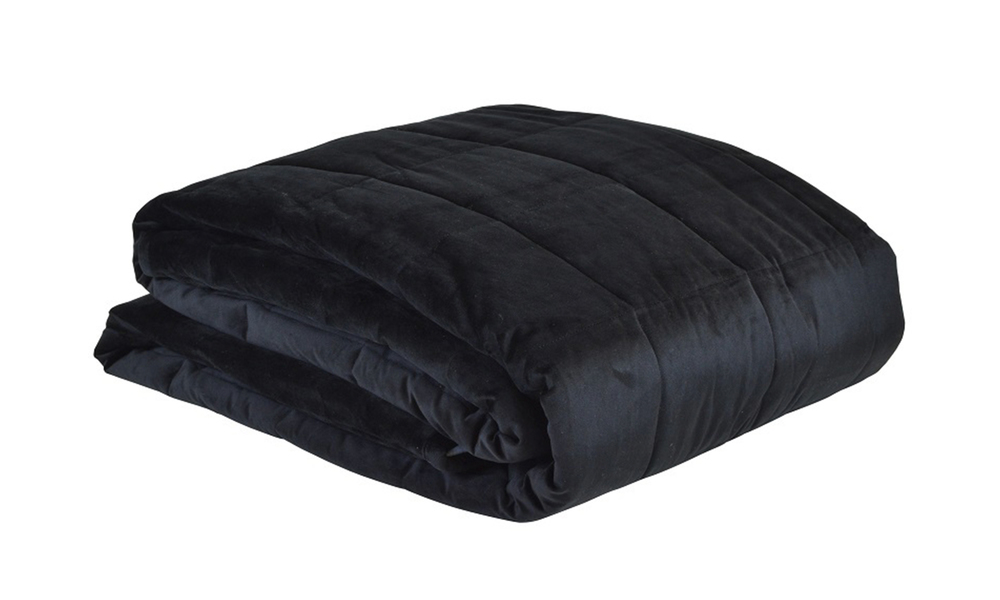 Black aria luxury velvet comforter 3396 web2