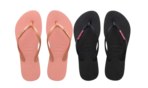 New havaiana slim logo metallic jandal 2492 web1