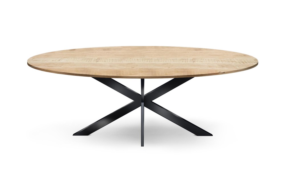 Container Door Ltd Naya Mango Wood Oval Dining Table 1