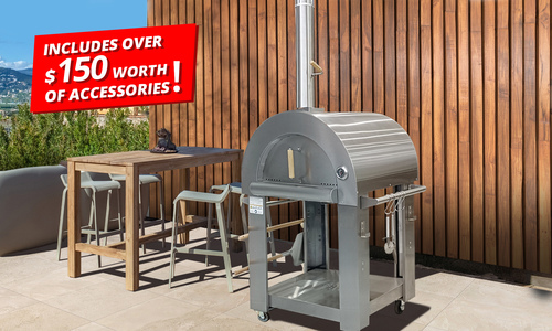 Freestanding pizza oven lifestyle stainless steel 3190 web1 copy