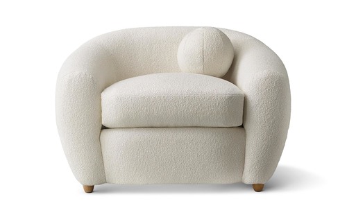Boucle big chair bundle with ball cushions 4561 web1