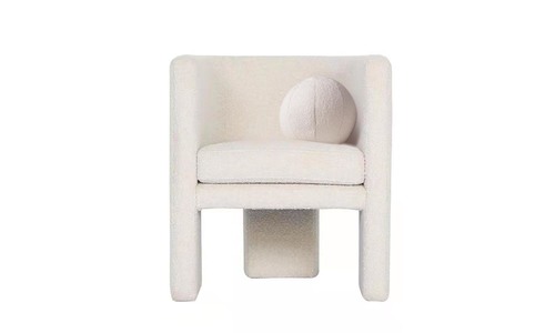 Boucle little 3 leg chair bundle with ball cushion 4562 web1 %281%29