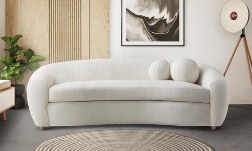 Lifestyle boucle sofa bundle with ball cushions 4560 web3