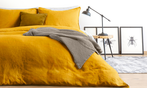 Pumpkin linen duvet web1