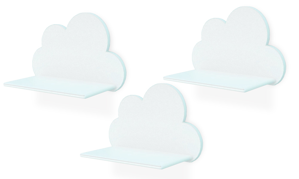 Container Door Ltd Kids' Cloud Shelves Set of 3 1