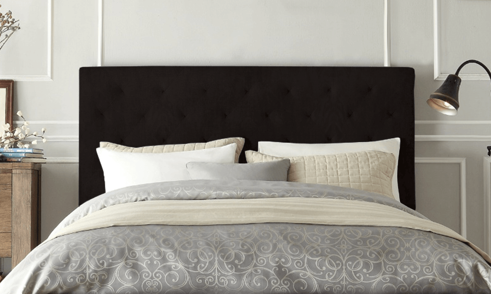 Container Door Velvet Fabric Button Headboard 1