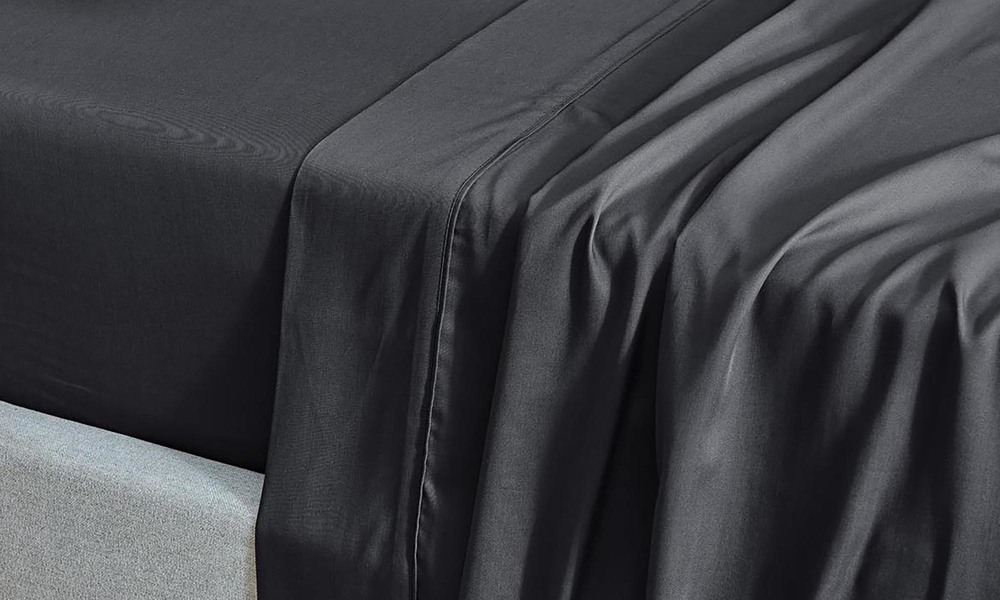 Container Door Ltd 100 Natural Bamboo Bed Sheet Set Charcoal 17