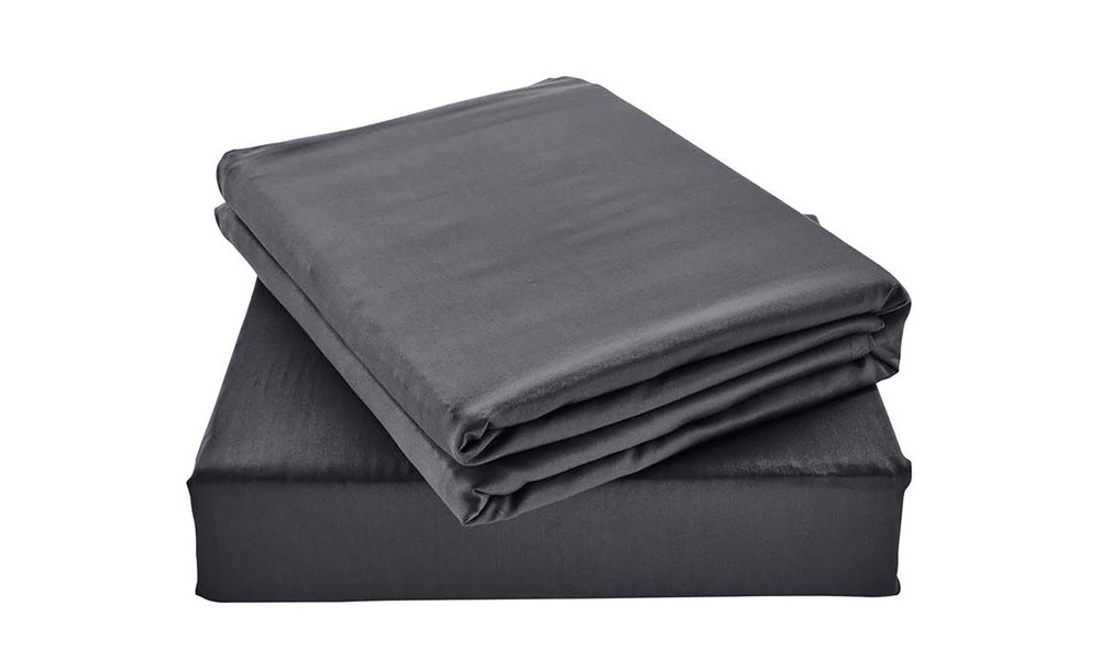 Container Door Ltd 100 Natural Bamboo Bed Sheet Set Charcoal 17