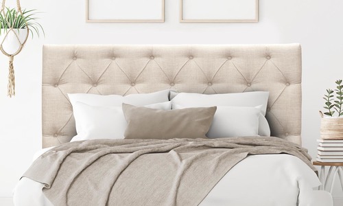 Natural 4304 linen look headboard lifestyle