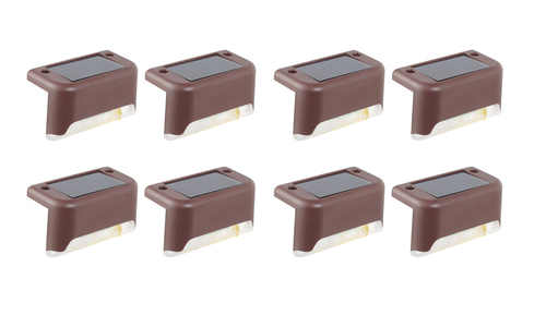 Brown solar deck lights 8 pack 3400 web2