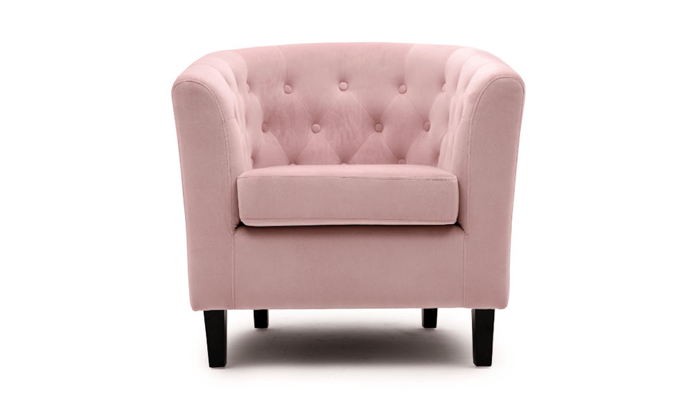Container Door Ltd Harlow Velvet Tub Chair Blush 4