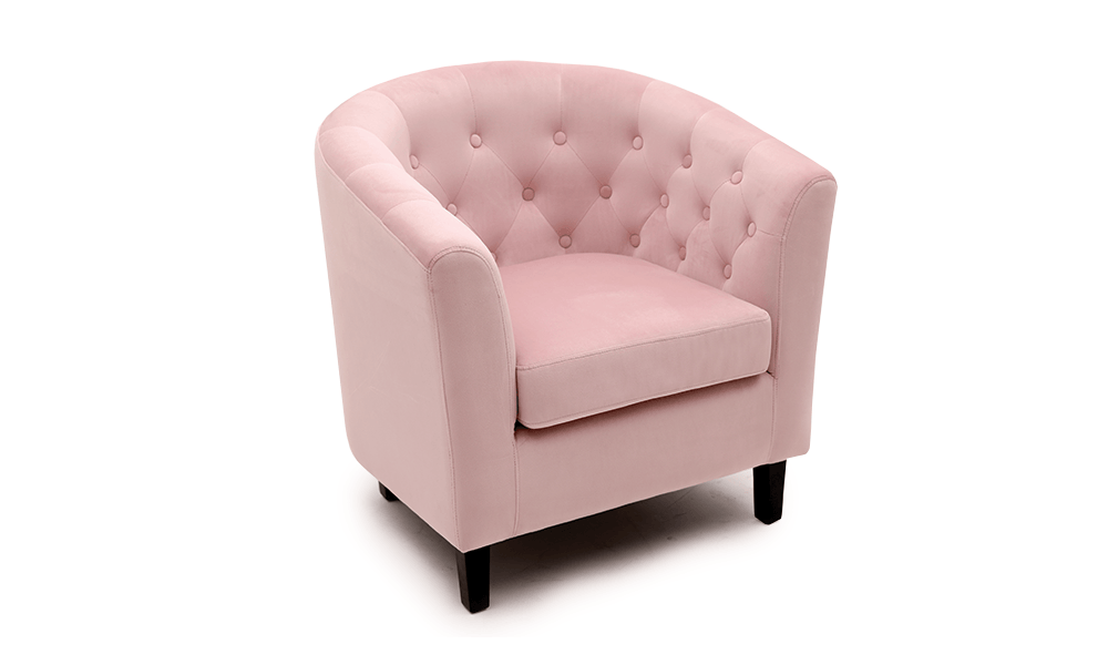 Container Door Ltd Harlow Velvet Tub Chair Blush 4