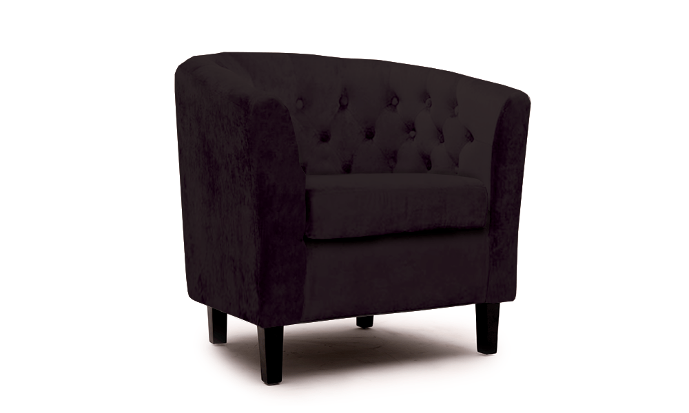 Container Door Ltd Harlow Velvet Tub Chair Black 1