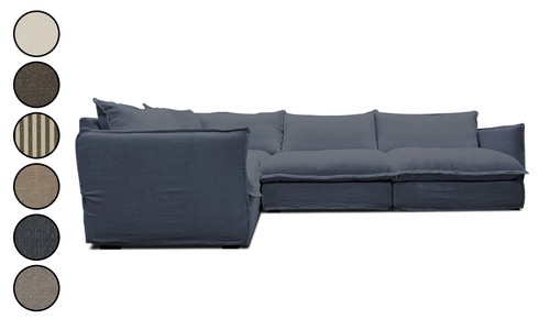Daitan large corner loose cover linen sofa 4878 web1