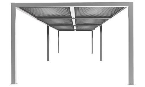 8x4 matte grey aluminium pergola 2359 web1