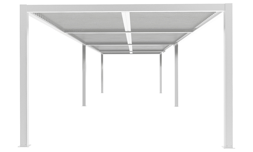 8x4 matte white aluminium pergola 2359 web1