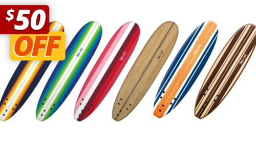 Long weekend soft surfboards striped