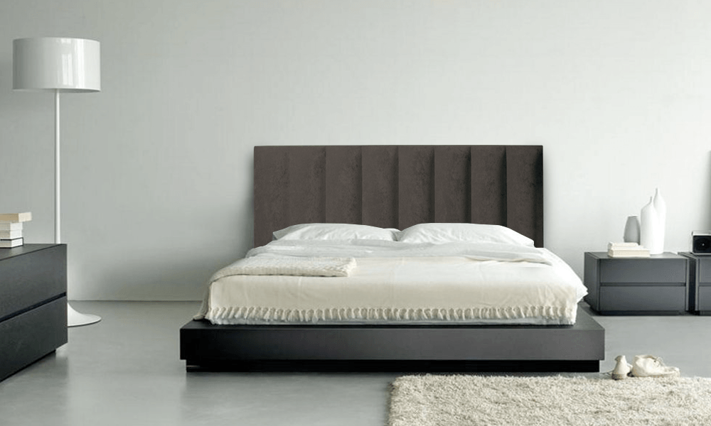 Container Door Ltd Panelled Velvet Headboard GREY 6