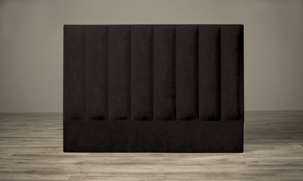 Container Door Ltd Panelled Velvet Headboard BLACK 8