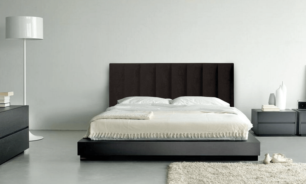 Container Door Ltd Panelled Velvet Headboard BLACK 8