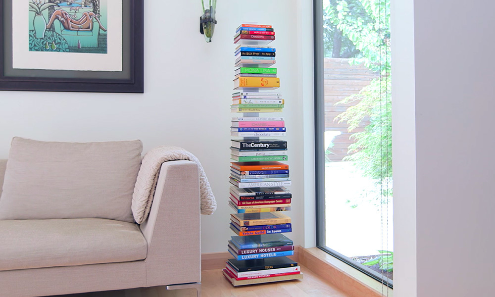 Container Door Ltd 10 Tier Vertical Book Tower WHITE 1