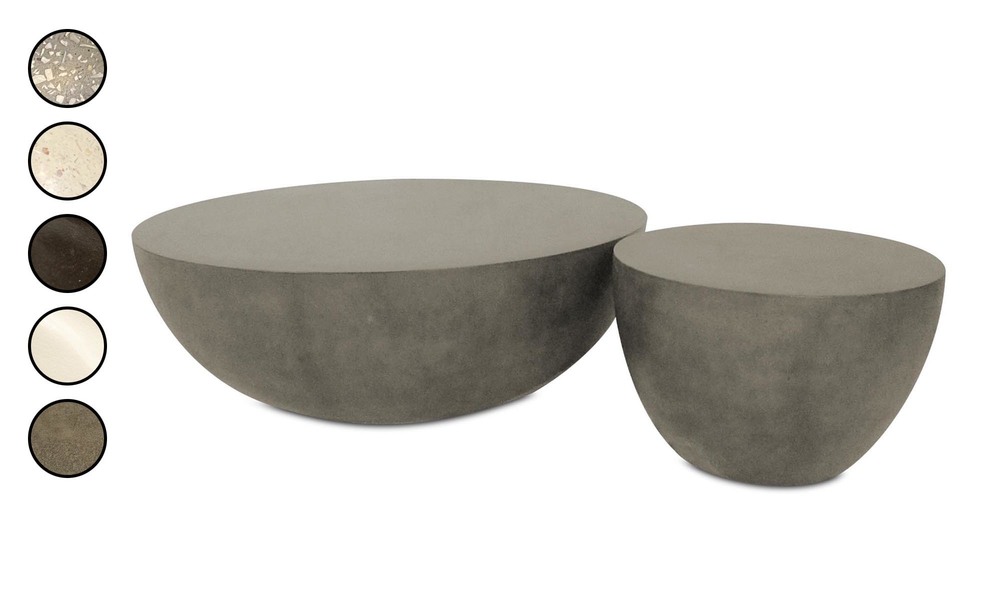 Container Door Ltd Amiko Round Concrete Coffee Tables — free download
