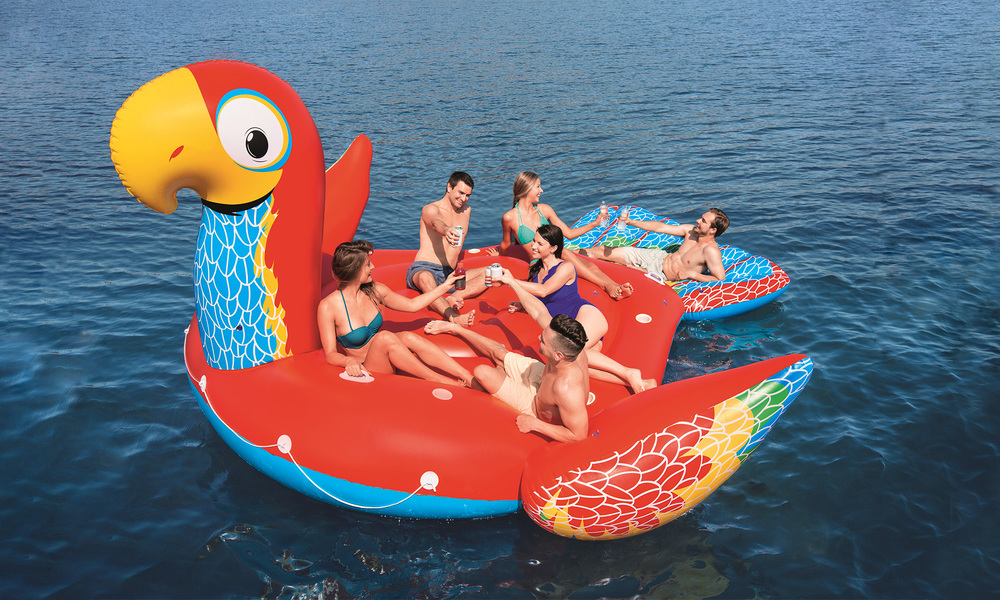 Giant 6 person inflatable parrot web