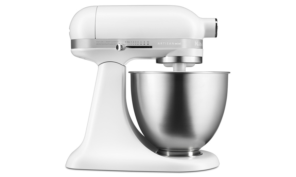 Kitchenaid artisan mini matte white side web