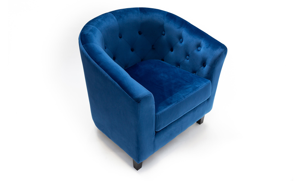Container Door Ltd Harlow Velvet Tub Chair Royal Blue 19