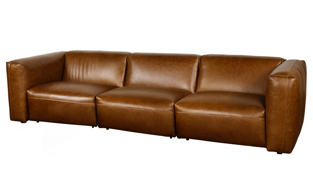 Container Door Ltd Brixton XL 3 Seater Modular Leather Sofa 2
