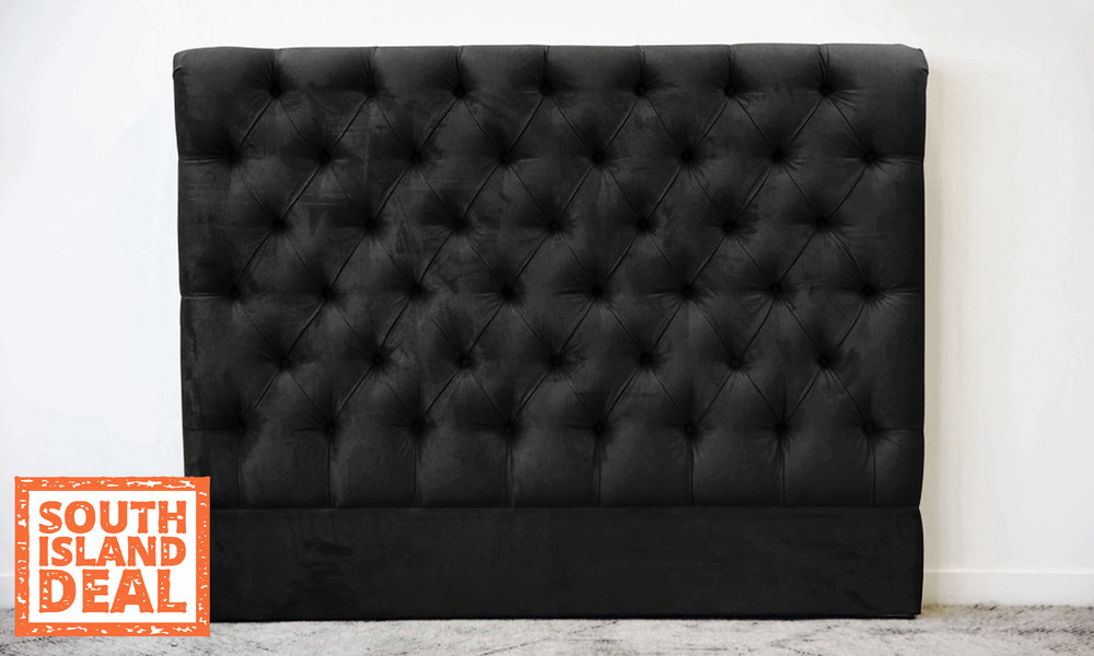 Black Deluxe Velvet Headboard
