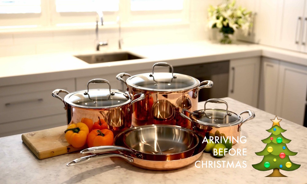 Container Door Ltd 5PCS Copper Pot Set 6