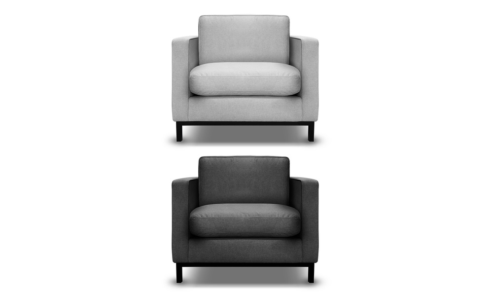 feather filled armchair