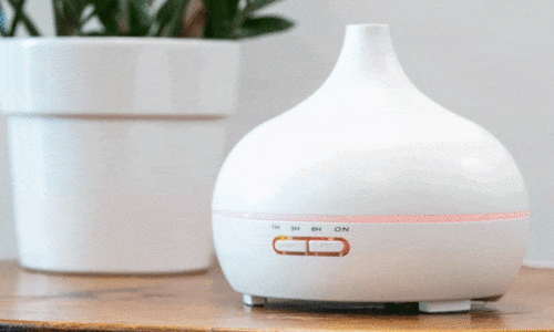 White animated aroma diffuser web